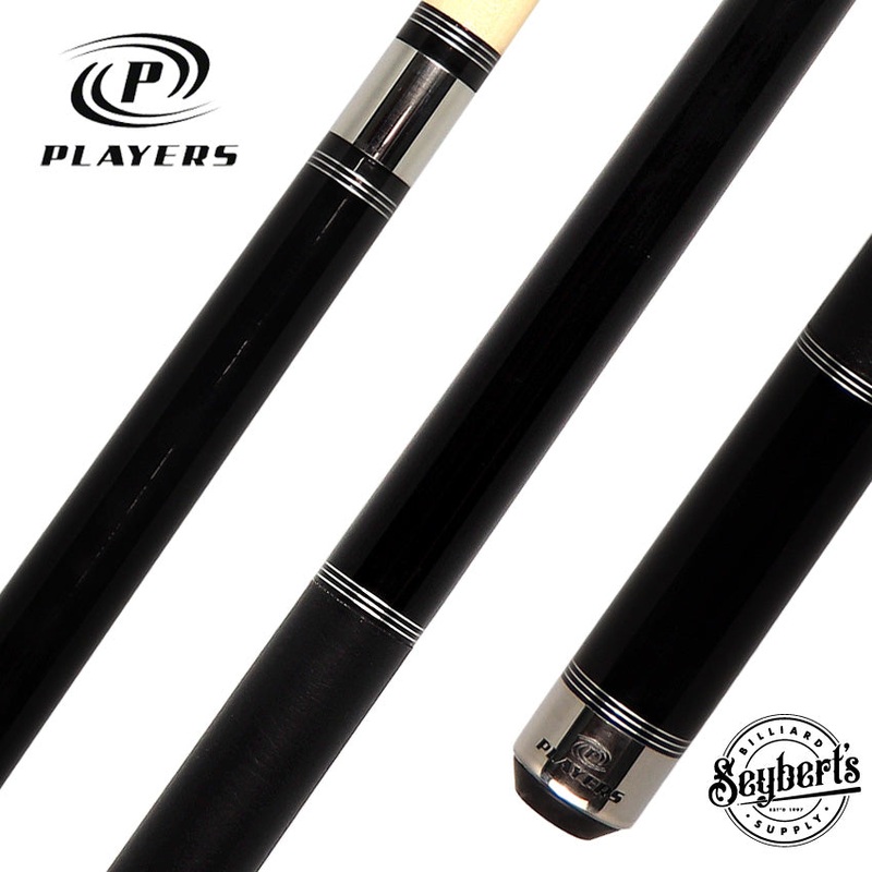 Players Classic Series Sleek Black with Leatherette Pool Cue – C970