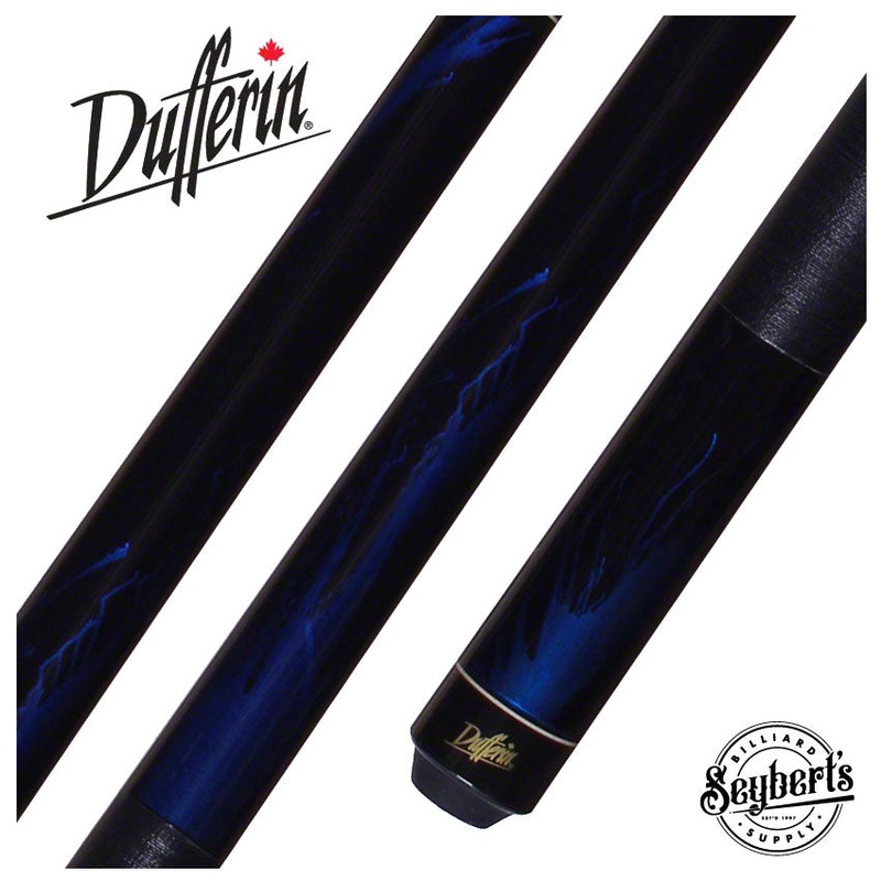Dufferin Jet Black Blue Flame Pool Cue – D211