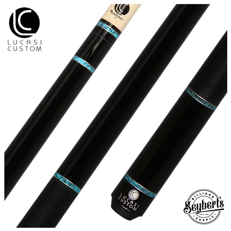 Lucasi LZD5 Zero Flexpoint Midnight Black with Turquoise Recon and Black Linen Wrap Pool Cue – LZD5