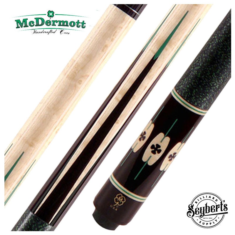 McDermott G Series Birseye Maple Forearm with Black and Green Points Pool Cue – G413