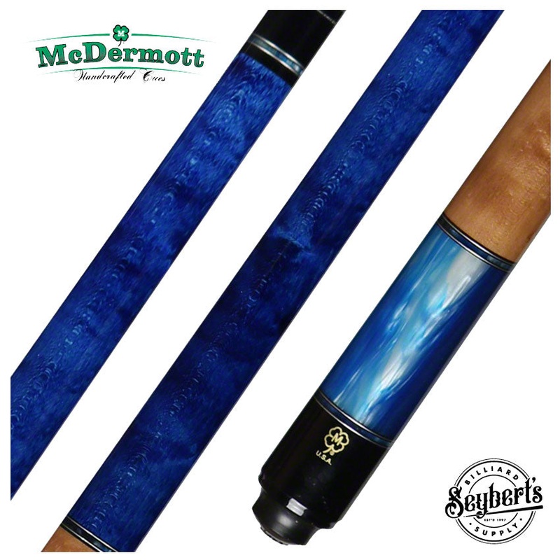 McDermott Select Series Pacific Blue Maple with Blue Pearl and Maple No Wrap Pool Cue – SL05