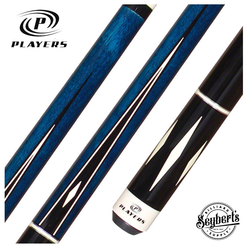 Players Classic Series Deep Blue Stained 4 Point Graphic Pool Cue – C805