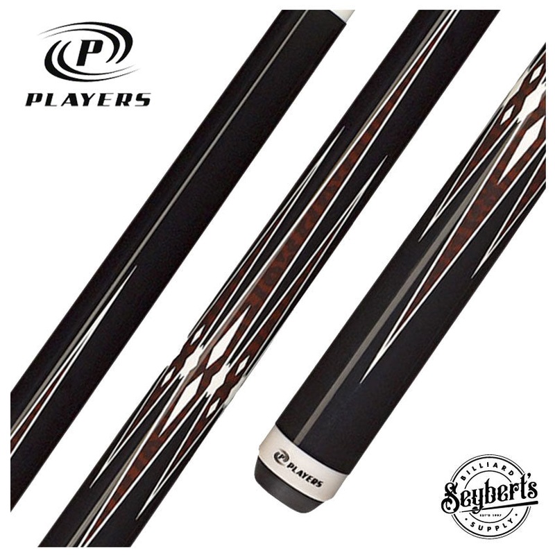 PureX Technology Pool Cue – Midnight Black and Zebrawood Double Star Graphics – HXT4