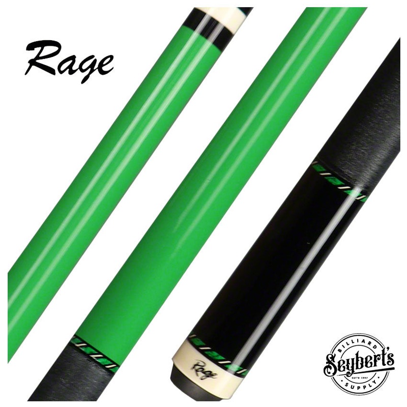 Rage Black and Green Pool Cue – RGC7