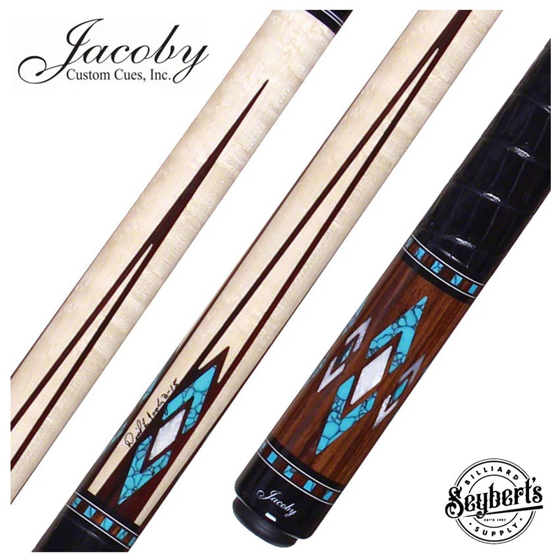 Jacoby Birdseye Maple Turquoise Cue – HB4T