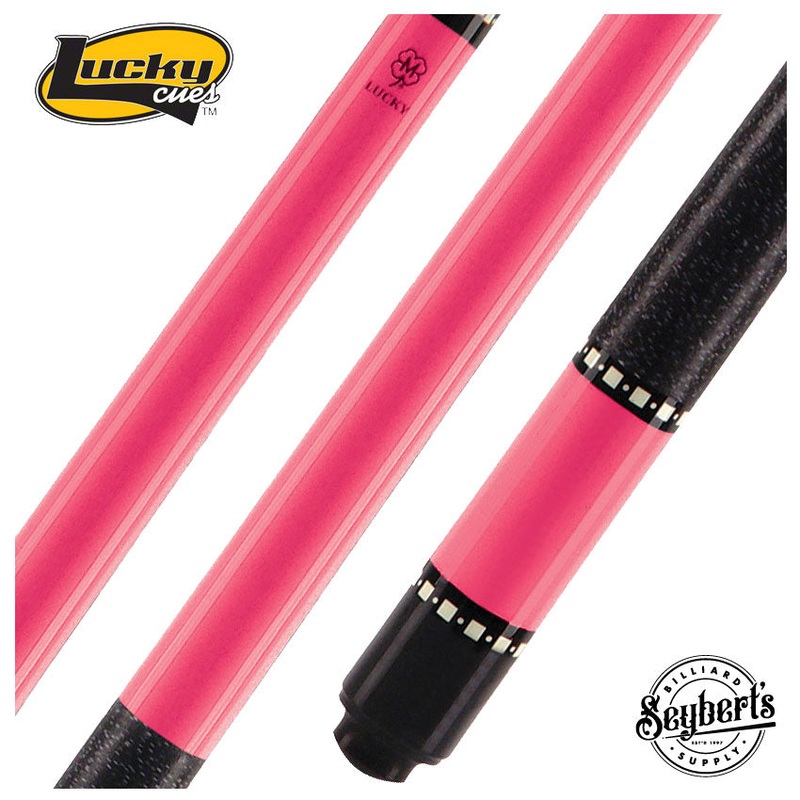Lucky Pink with Linen Wrap Pool Cue – L13