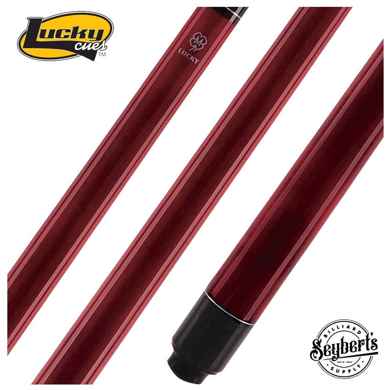 Lucky Red Stained Maple No Wrap Pool Cue – L05