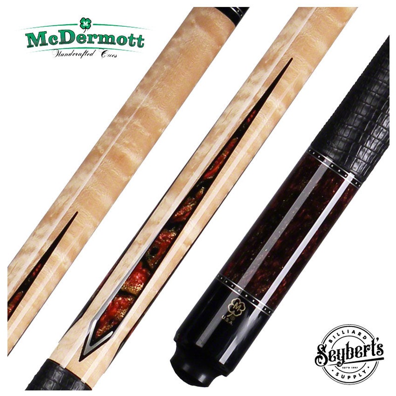 McDermott G Series Birdseye Maple with Midnight Glow Gold Pearl Points Pool Cue – G431