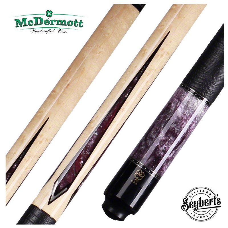 McDermott G Series Birdseye Maple with Violet Storm Purple Pearl Points Pool Cue – G430