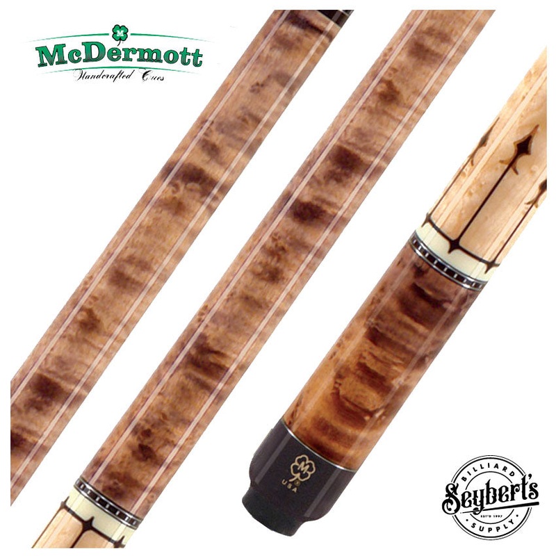 McDermott G Series Gray Walnut Stain Forearm with Natural Maple Wrapless Pool Cue – G415