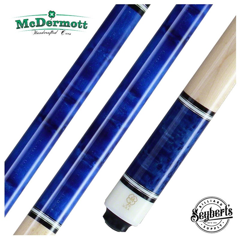 McDermott G Series Pacific Blue Stained Maple with Natural Maple Wrapless Pool Cue – G230