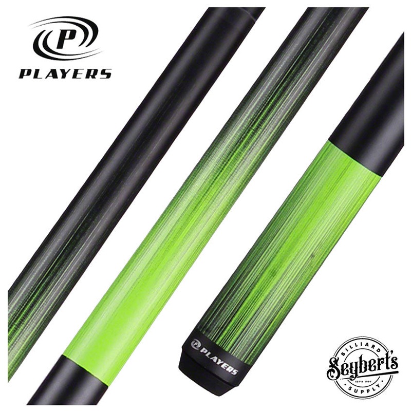 Players Classic Series Matte Lucious Lime and Black Graphic Pool Cue – C705