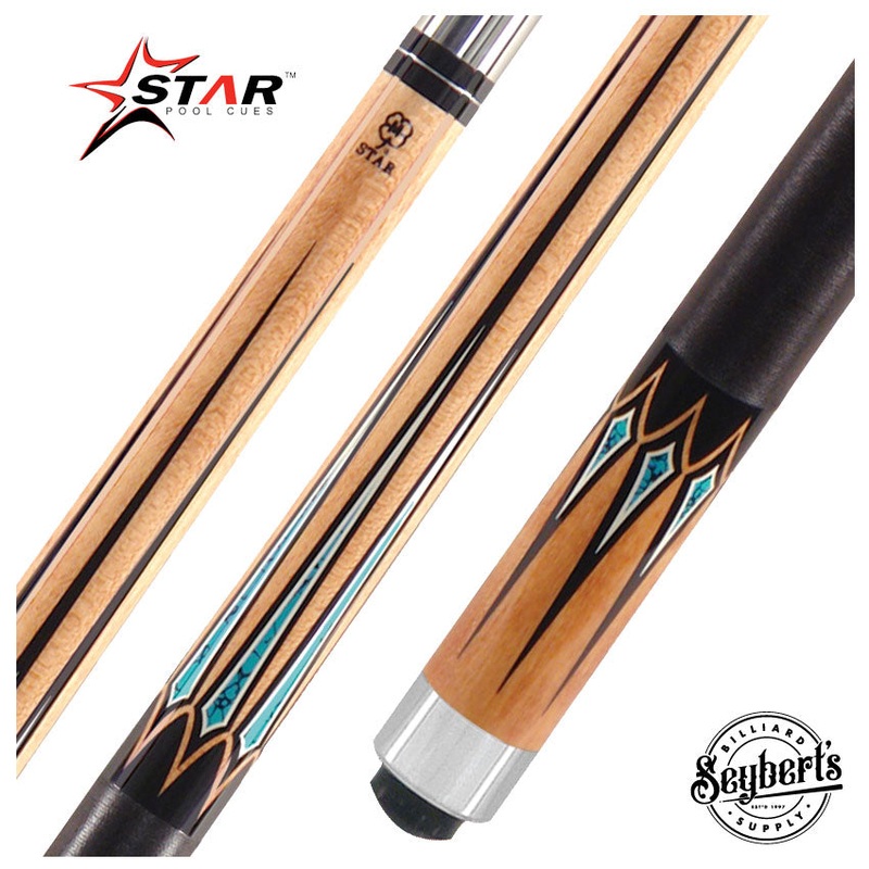 Star Black and Turquoise Points Cue – S49