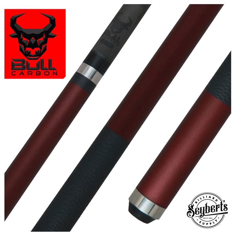 Bull Carbon Burgundy Stained Pool Cue with Bull Carbon Shaft – LD13