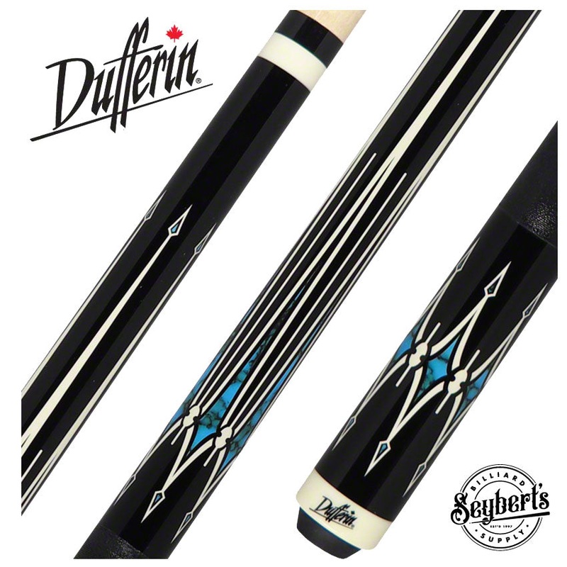 Dufferin Black Turquoise Pool Cue – D355