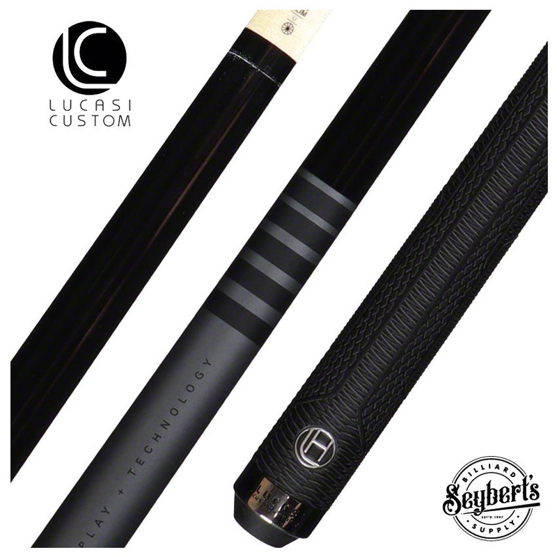 Lucasi Hybrid Matte Black and Titanium with Sport Wrap Pool Cue – LHC17