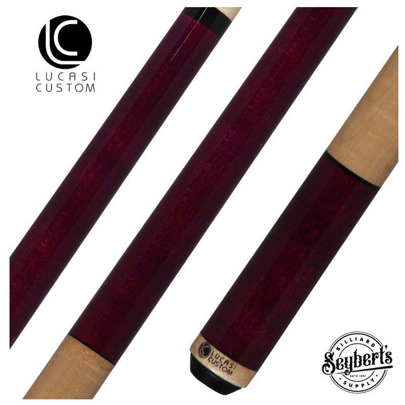 Lucasi Zero Flexpoint Purple Birdseye with Natural Maple Wrapless Pool Cue – LZC6