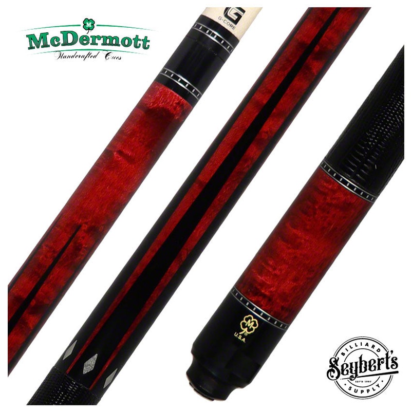 McDermott  G Series Burgundy Stained Maple with Black Points  Pool Cue – G515