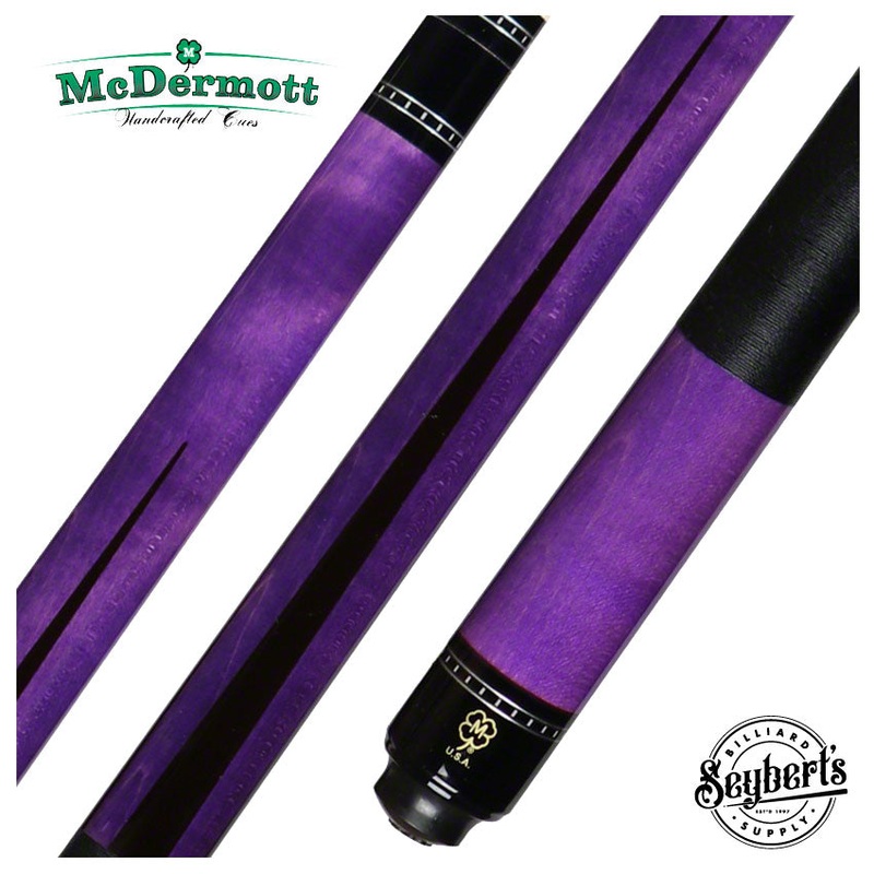 McDermott G Series Purple Stained Maple Forearm Black Points Pool Cue – G336