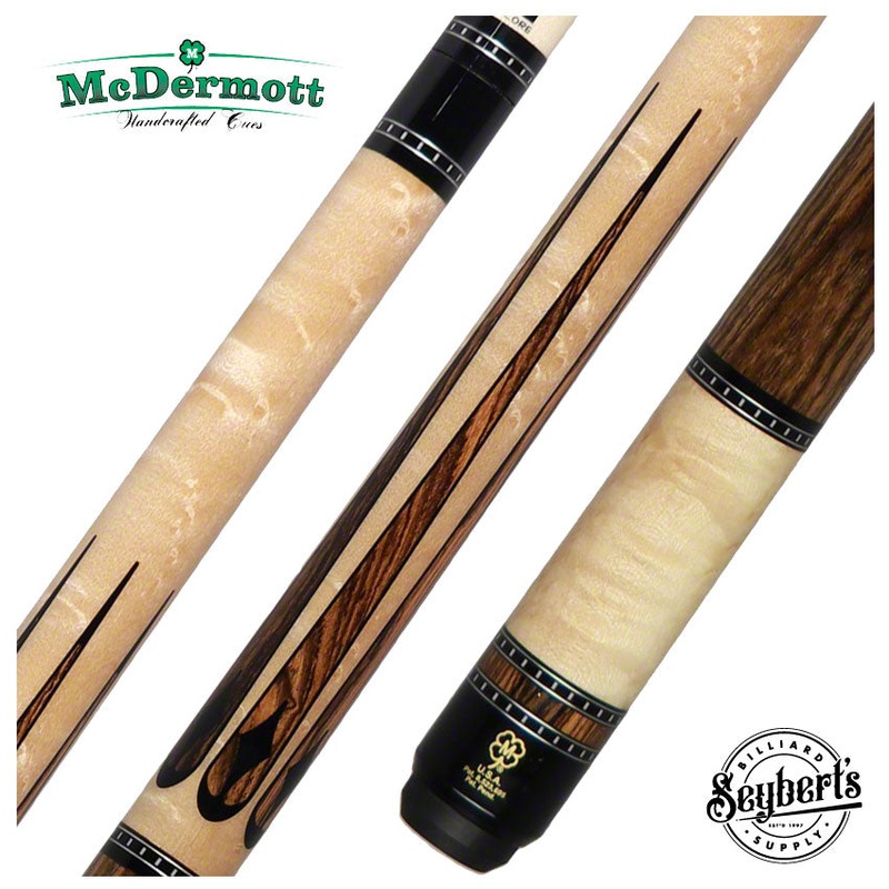 McDermott H Series Maple Forearm with Bocote Points Pool Cue – H653