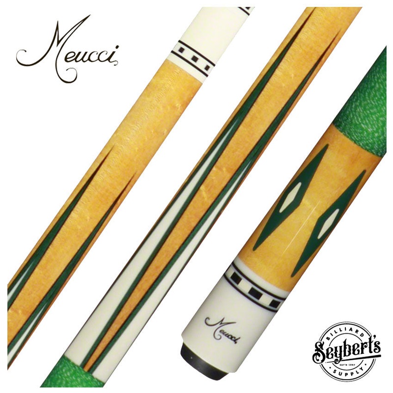 Meucci EC7G Economy Pool Cue 7 Green Pool Cue with Pro Shaft – EC7G