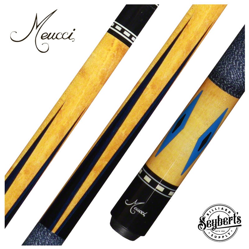 Meucci EC8B Economy Pool Cue 8 Blue Pool Cue with Pro Shaft – EC8B