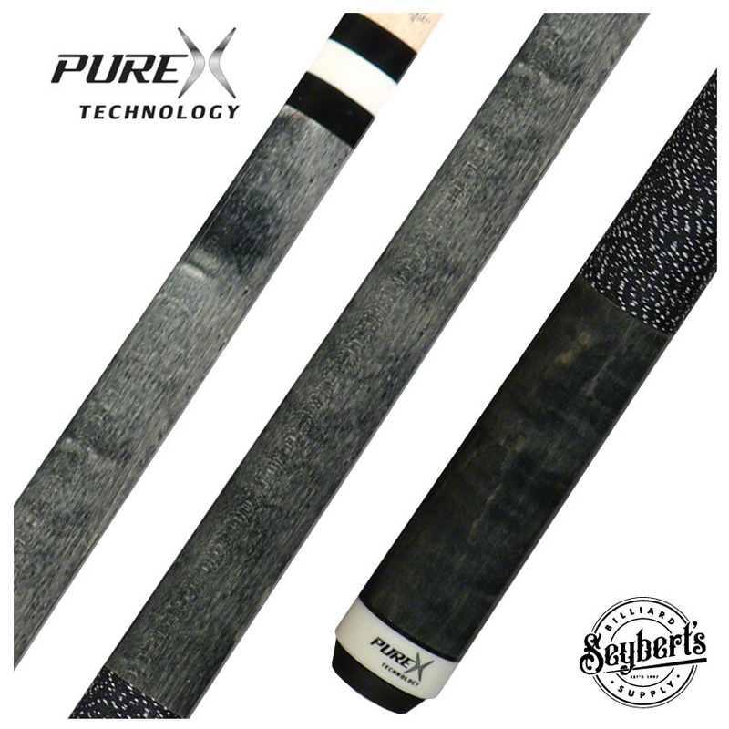 PureX Technology Pool Cue – Smoke Grey Stained Birdseye Maple – HXTC12