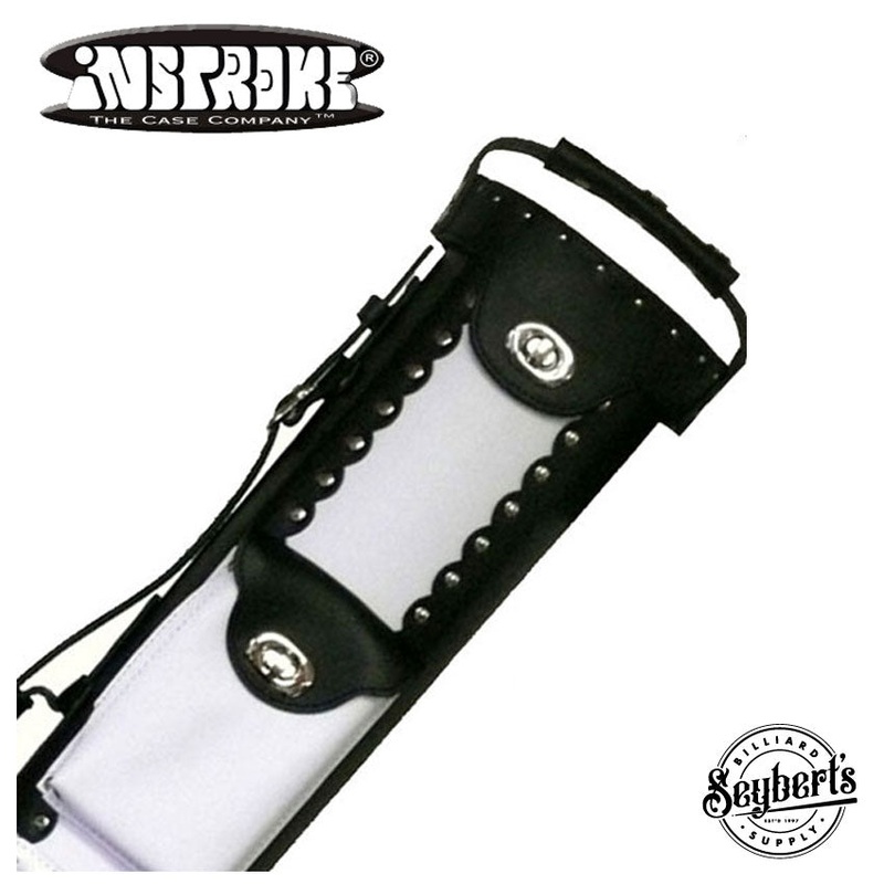 Instroke Leather Cowboy Black/White 3×7 Pool Cue Case – LC3X7BW
