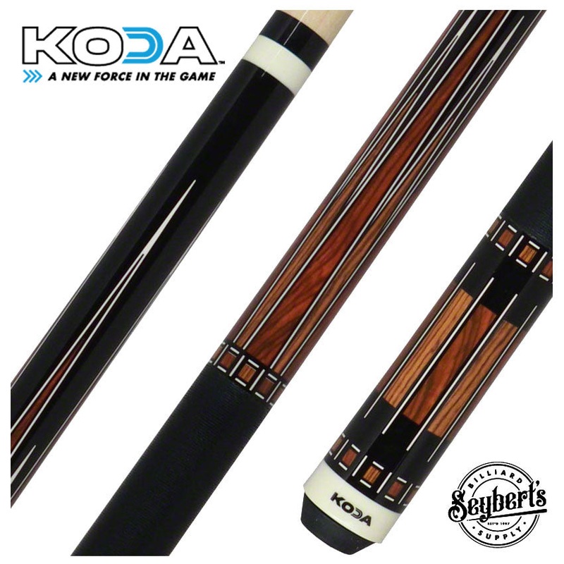 KODA Black with Bocote and Cocobolo Graphic Pool Cue – KD50