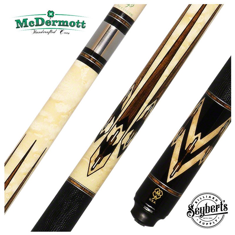 McDermott G Series Birdseye Maple Forearm with Bocote/Black/Bone Urethane Points Pool Cue – G805