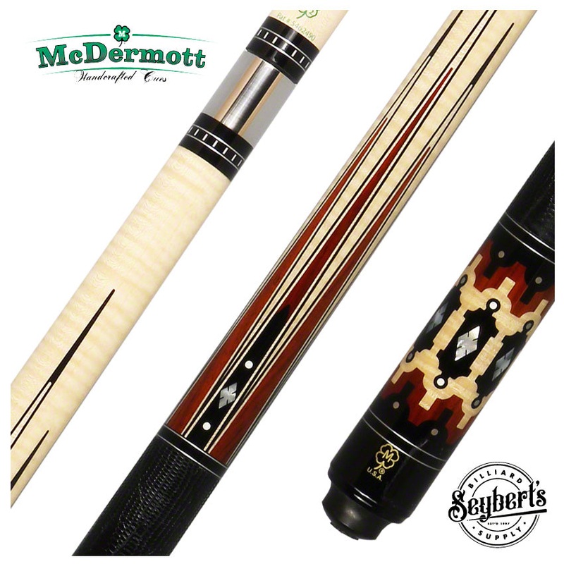 McDermott G Series Curly Maple with Cocobolo/Pewter Points Pool Cue – G1501