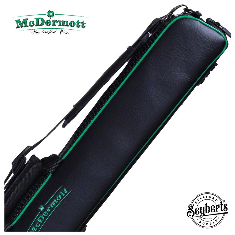 McDermott Hard/Soft Hybrid Black/Green 2×3 Pool Cue Case – 750924