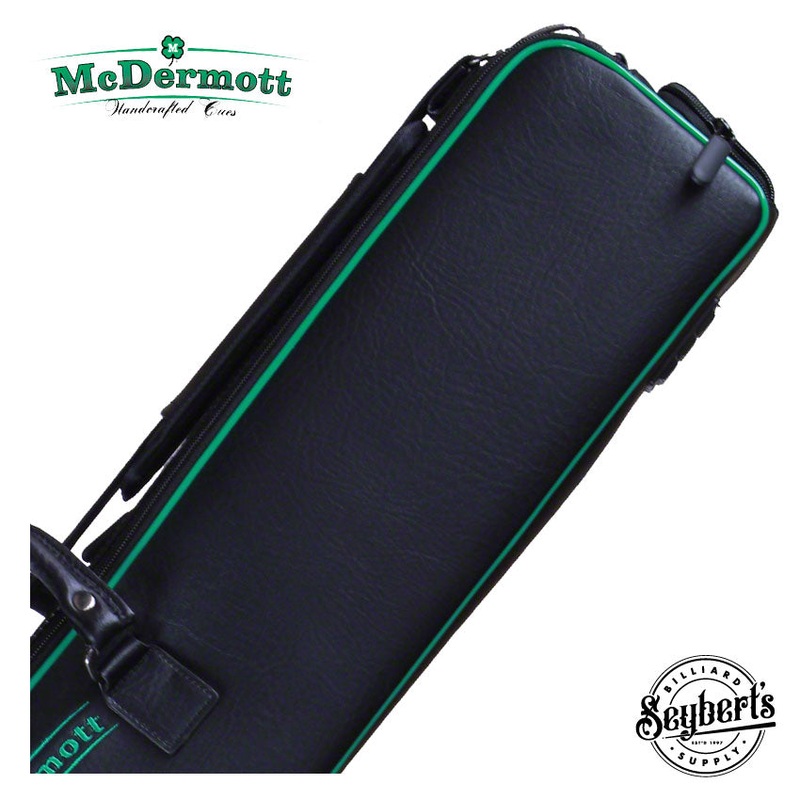 McDermott Hard/Soft Hybrid Black/Green 4×7 Pool Cue Case – 750925
