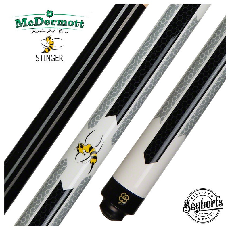 McDermott Stinger Black and White No Wrap Break/Jump Cue – NG07