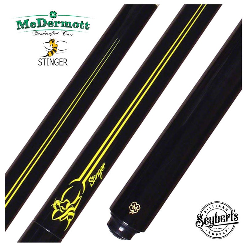 McDermott Stinger Black and Yellow No Wrap Break/Jump Cue – NG06