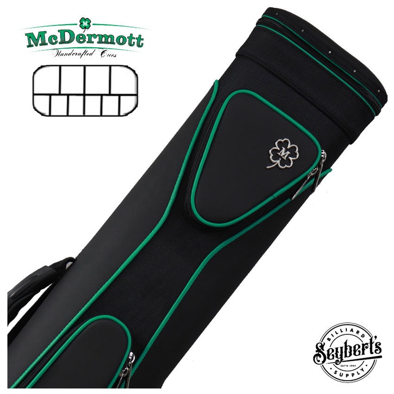 McDermott Tournament Collection Black/Green 4×6 Sport Pool Cue Case – 750942