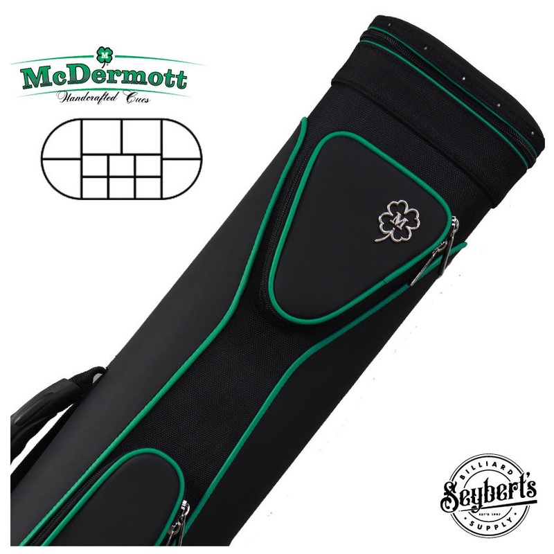 McDermott Tournament Collection Black/Green 6×6 Sport Pool Cue Case – 750943