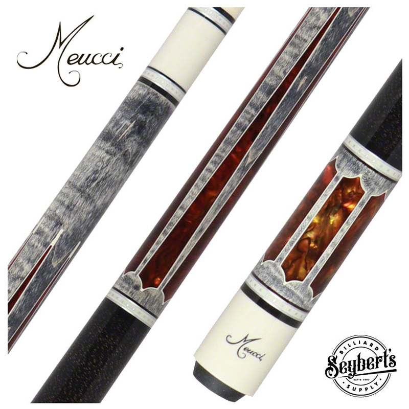 Meucci 2020 Gray – Copper Pearl – Black/Brown Wrap Pool Cue with Pro Shaft – 2020GYCOPBKBRP
