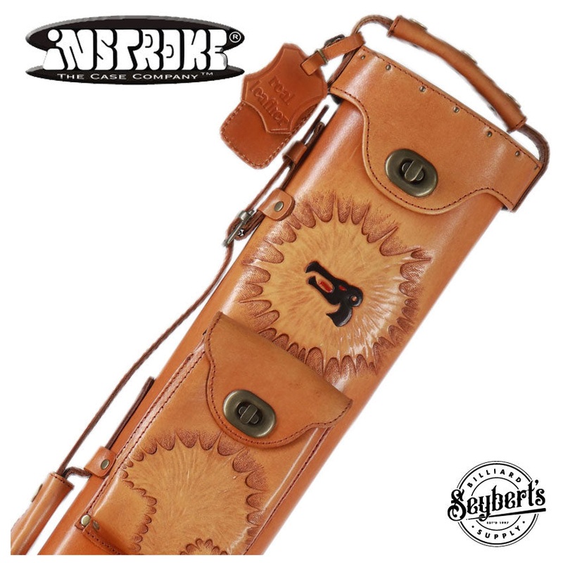 Instroke Custom Monster Tan Leather 2×4 Pool Cue Case – 24MONSTER