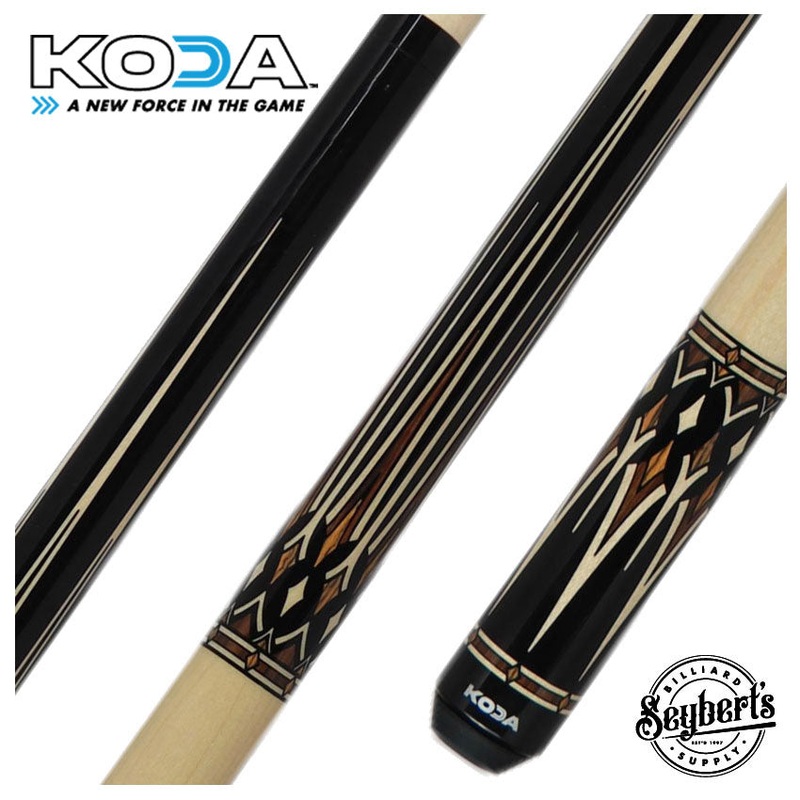 KODA  Black with Cocobolo and Maple Graphic Pool Cue – KD53