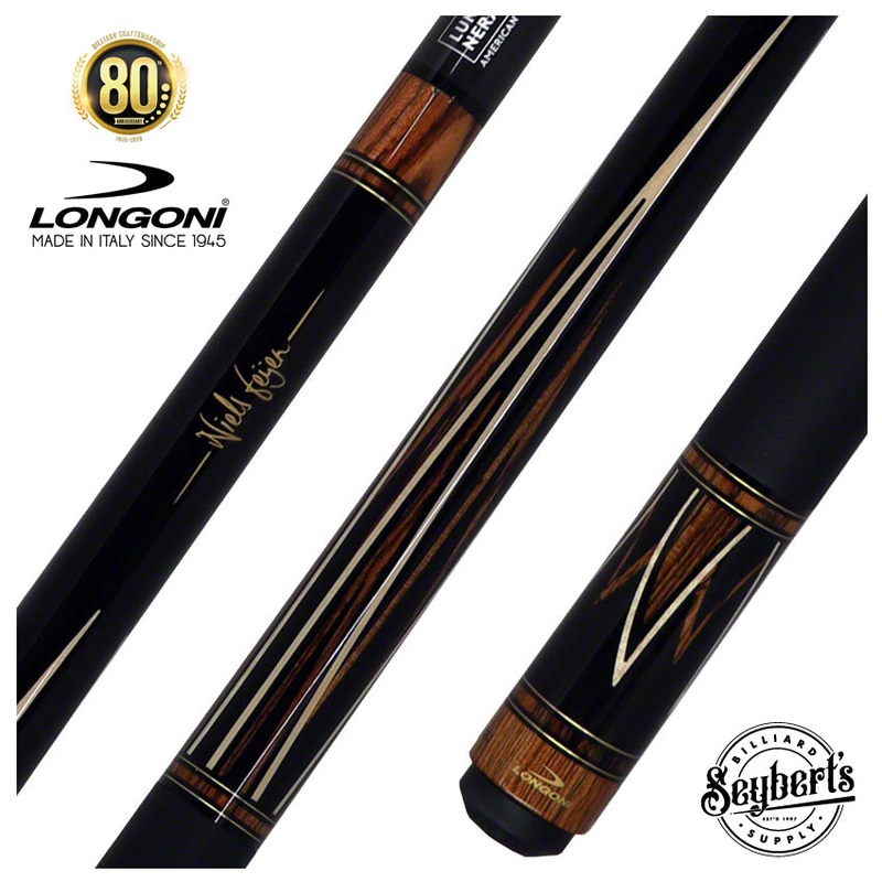 Longoni Niels Fijen Flame Pool Cue with Luna Nera American Pure Graphite Shaft – LG24743
