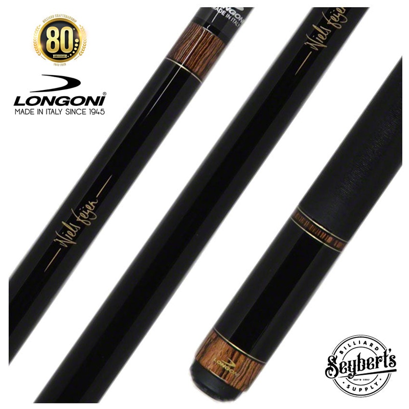 Longoni Niels Fijen Sparkle Irish Linen Pool Cue with Luna Nera American Pure Graphite Shaft – LG24705