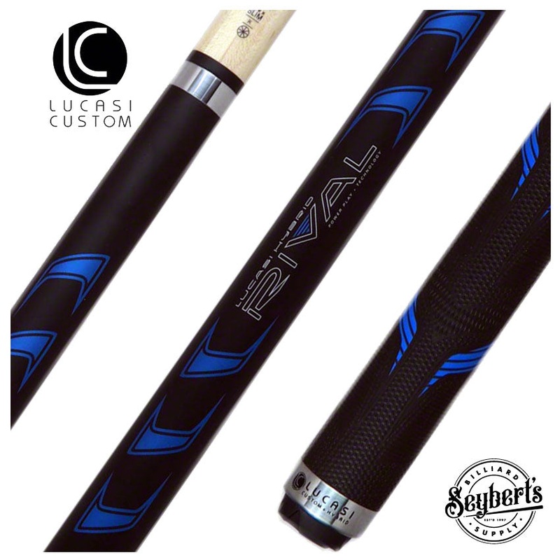 Lucasi Rival Black/Metallic Blue Pool Cue – LHRV21