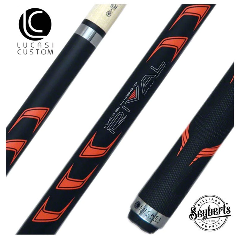 Lucasi Rival Black/Metallic Orange Pool Cue – LHRV25