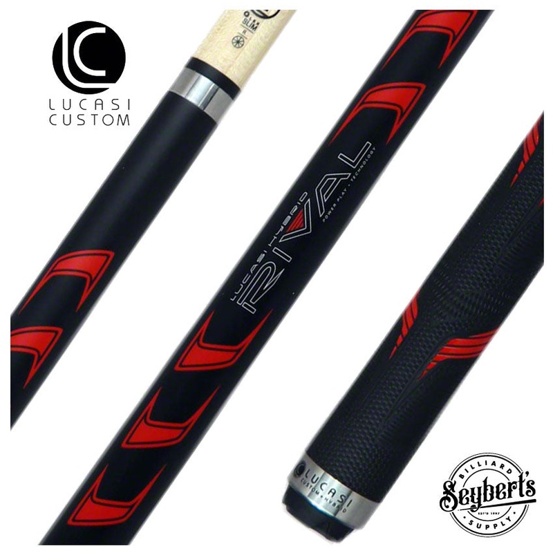 Lucasi Rival Black/Metallic Red Pool Cue – LHRV23