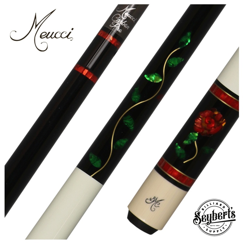 Meucci BMC Glass Rose Pool Cue with Carbon Shaft – BMCGRC