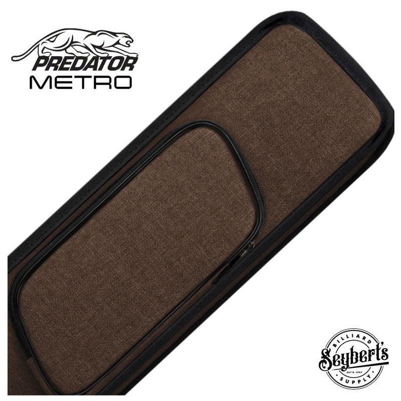 Predator Metro Nylon Brown Top Zip 2×4 Hard Pool Cue Case – NYL2B4SBRNH