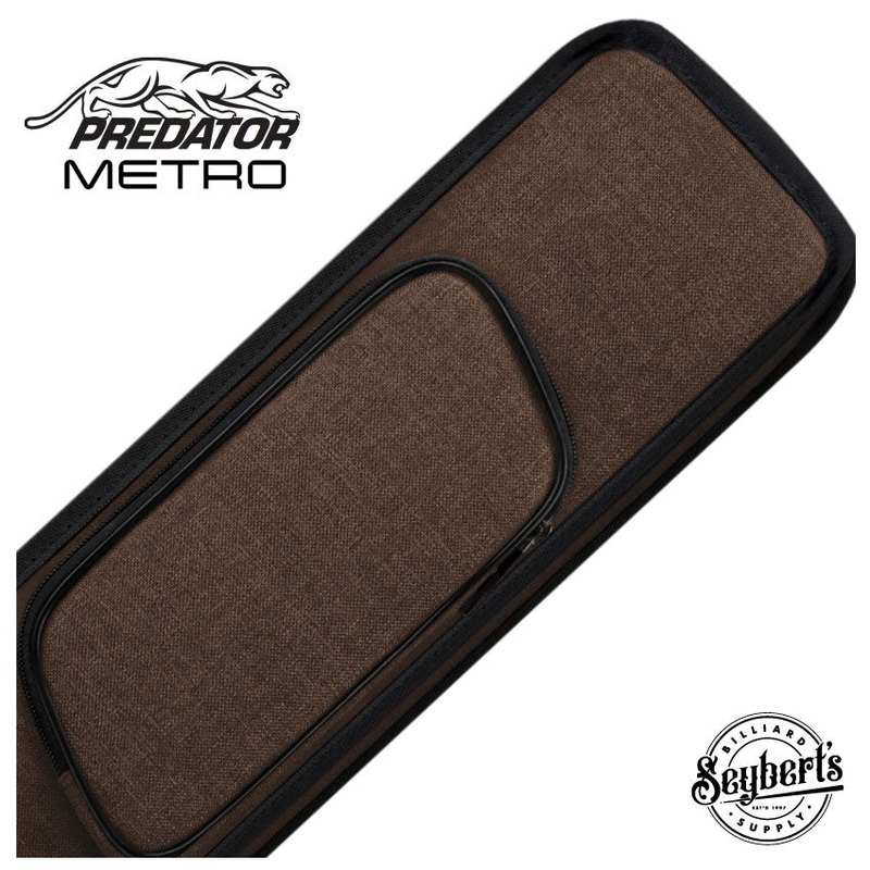 Predator Metro Nylon Brown Top Zip 3×5 Hard Pool Cue Case – NYL3B5SBRNH