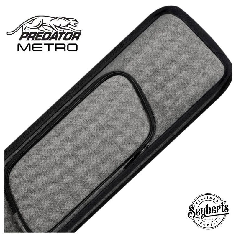 Predator Metro Nylon Grey Top Zip 3×5 Hard Pool Cue Case – NYL3B5SLGRYH