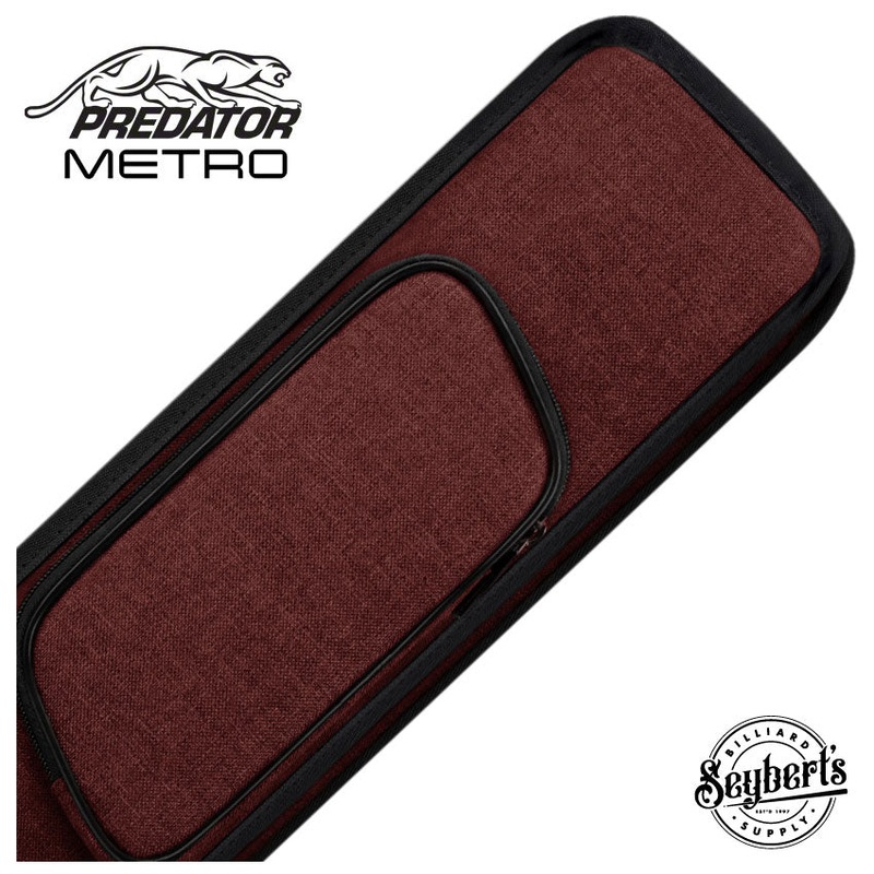 Predator Metro Nylon Red Top Zip 3×5 Hard Pool Cue Case – NYL3B5SREDH